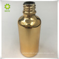 bouteille de parfum verre 50 ml bouteille d&#39;huile essentielle or brillant bouteille de verre ronde lotion